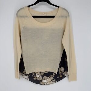 ANTHROPOLOGIE MOTH WOOL BLEND AND SILK BLOUSE SMALL LIGHTWEIGHT